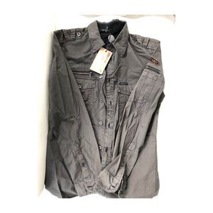 William Rast Long Sleeve Army Shirt